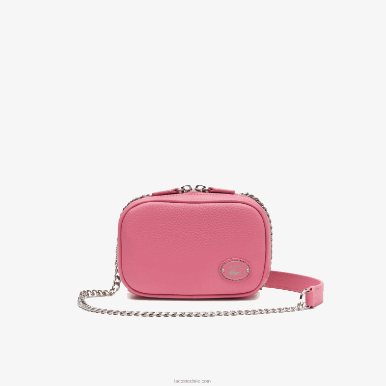 mujer Lacoste reseda l39 bolso de hombro cuadrado de piel flor N6XZ22787