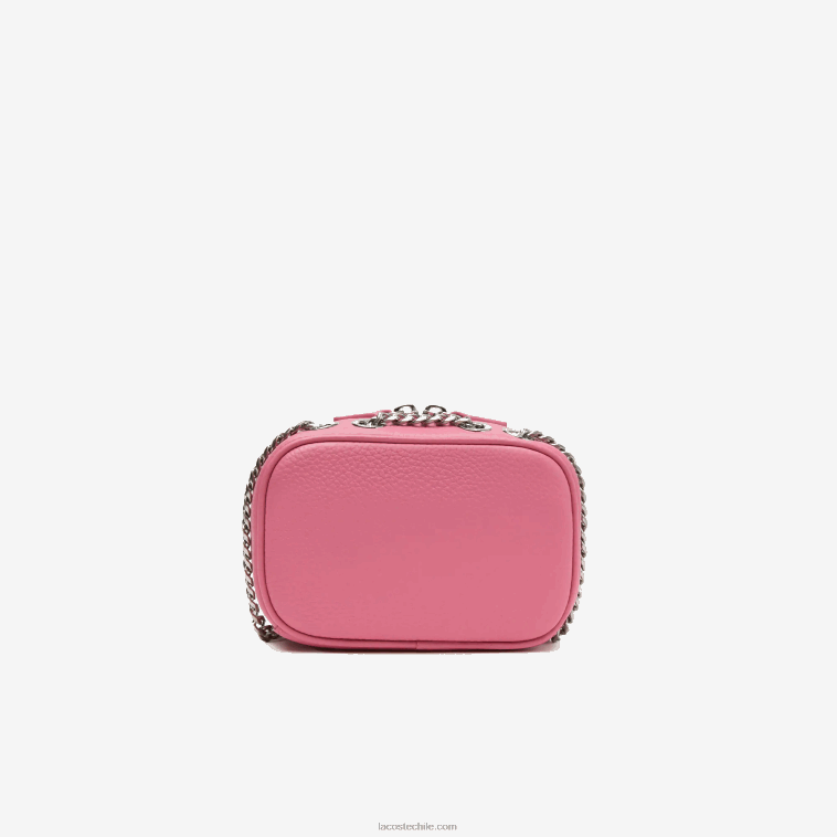 mujer Lacoste reseda l39 bolso de hombro cuadrado de piel flor N6XZ22787