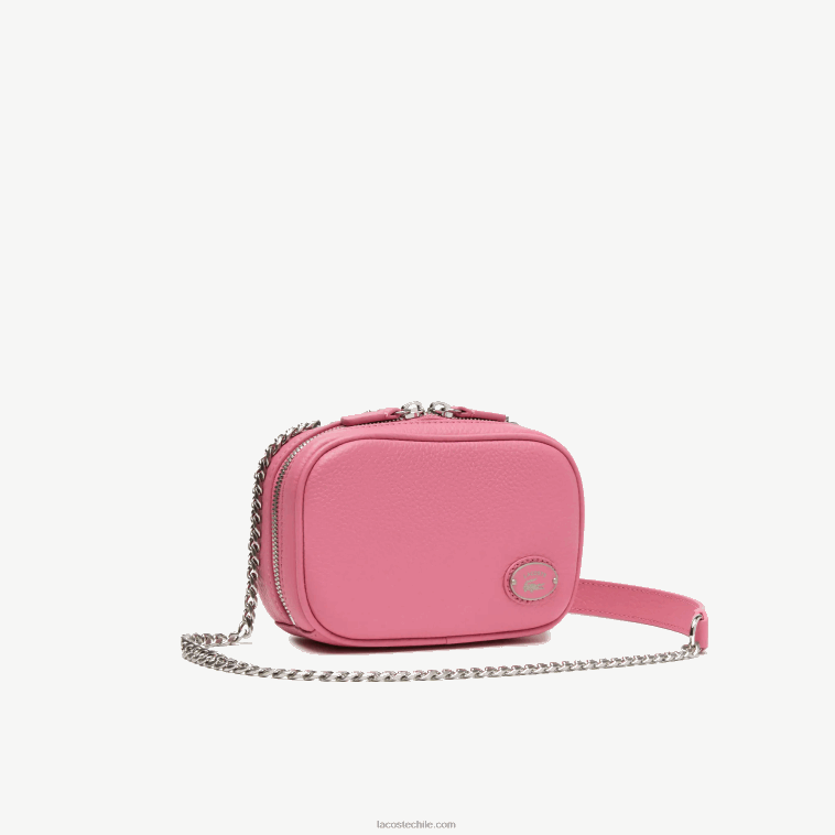 mujer Lacoste reseda l39 bolso de hombro cuadrado de piel flor N6XZ22787