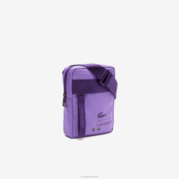 mujer Lacoste samui noir neva k27 bolso cruzado con cremallera vertical de la marca N6XZ22089
