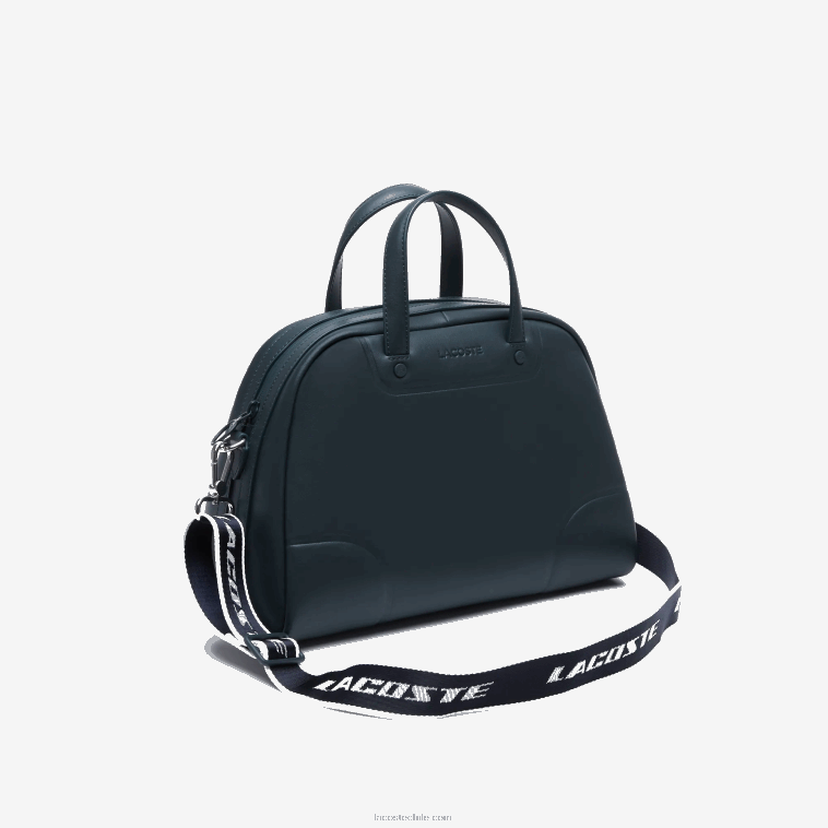 mujer Lacoste sinople marine 166 blanc k52 bolso bowling con correa para el hombro N6XZ22859