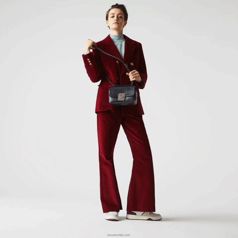 mujer Lacoste zafiro oscuro b88 bolso de mano amelia de piel repujada con cierre de metal N6XZ22832