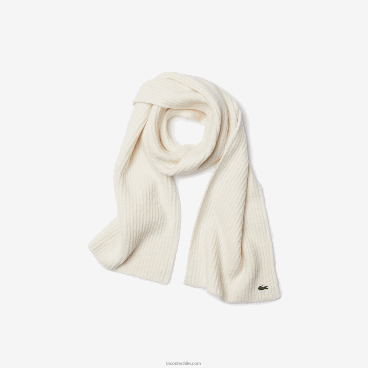 mujer Lacoste xfj blanco bufanda grande de lana de canalé N6XZ22911 mujer Lacoste xfj blanco bufanda grande de lana de canalé N6XZ22911