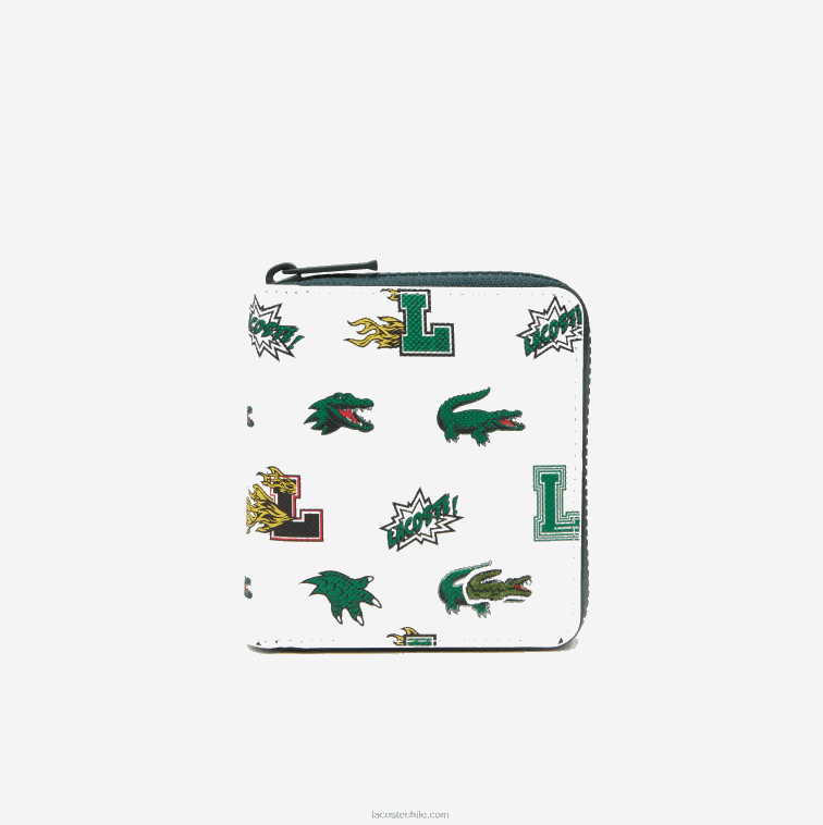 mujer Lacoste blanc croc por toda la prenda l05 cartera pequeña con cremallera y estampado de cómic N6XZ22893 mujer Lacoste blanc croc por toda la prenda l05 cartera pequeña con cremallera y estampado de cómic N6XZ22893