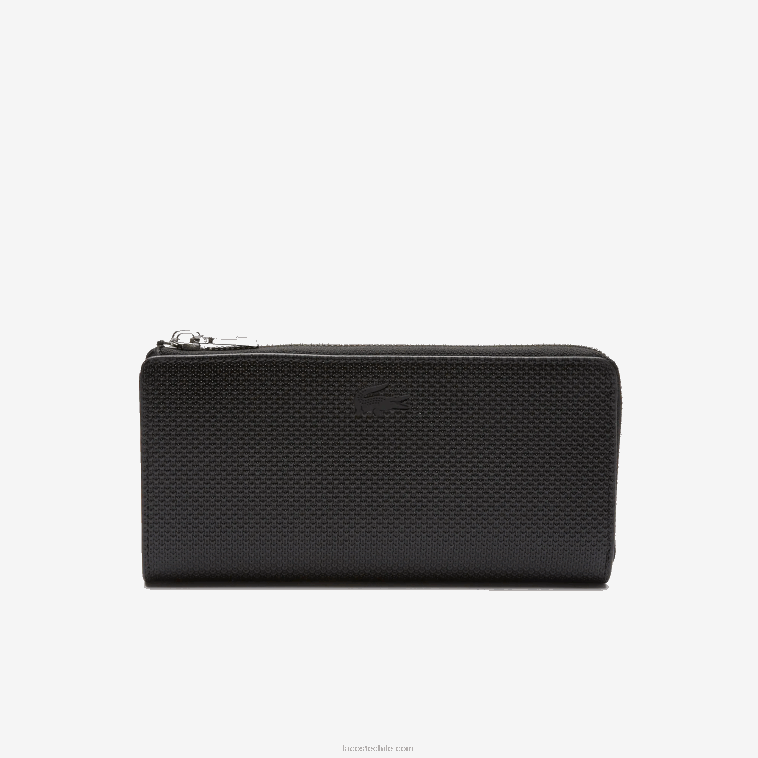mujer Lacoste negro 000 cartera chantaco piel piqué mate cremallera N6XZ22827 mujer Lacoste negro 000 cartera chantaco piel piqué mate cremallera N6XZ22827