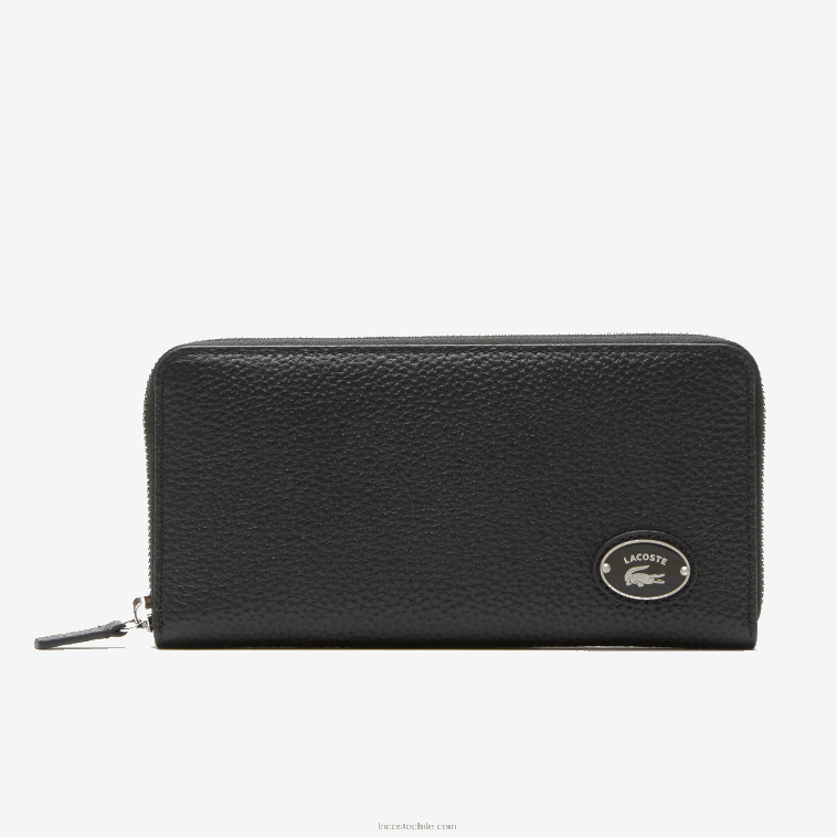 mujer Lacoste negro 000 cartera con cremallera y placa de metal N6XZ22895 mujer Lacoste negro 000 cartera con cremallera y placa de metal N6XZ22895