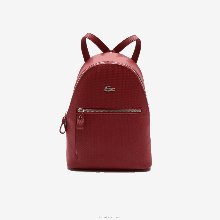 mujer Lacoste burdeos c88 mochila daily classic de lona piqué revestida N6XZ22845 mujer Lacoste burdeos c88 mochila daily classic de lona piqué revestida N6XZ22845