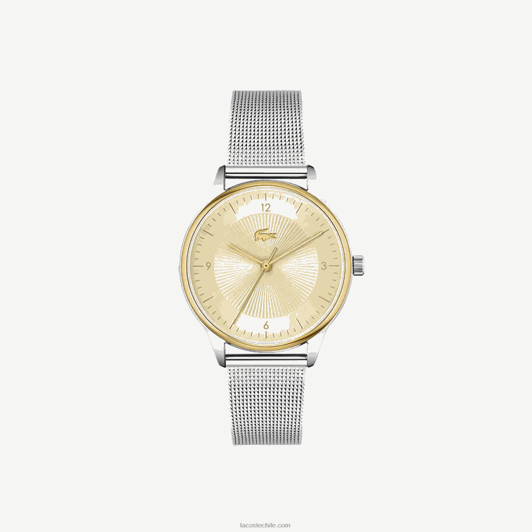 mujer Lacoste plata 000 reloj club 3 agujas - champagne con malla de acero inoxidable N6XZ22922 mujer Lacoste plata 000 reloj club 3 agujas - champagne con malla de acero inoxidable N6XZ22922