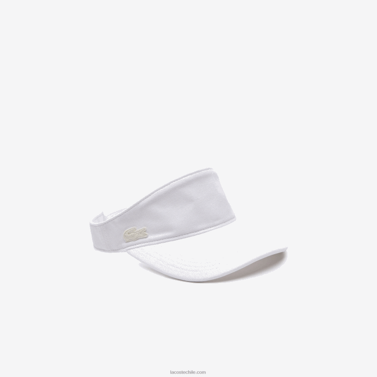 mujer Lacoste blanco 70v visera de piqué de algodón N6XZ22896 mujer Lacoste blanco 70v visera de piqué de algodón N6XZ22896