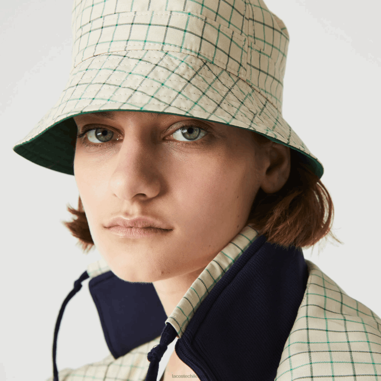mujer Lacoste epp verde beige Cubo reversible macizo o de cheques heritage N6XZ22929 mujer Lacoste epp verde beige Cubo reversible macizo o de cheques heritage N6XZ22929
