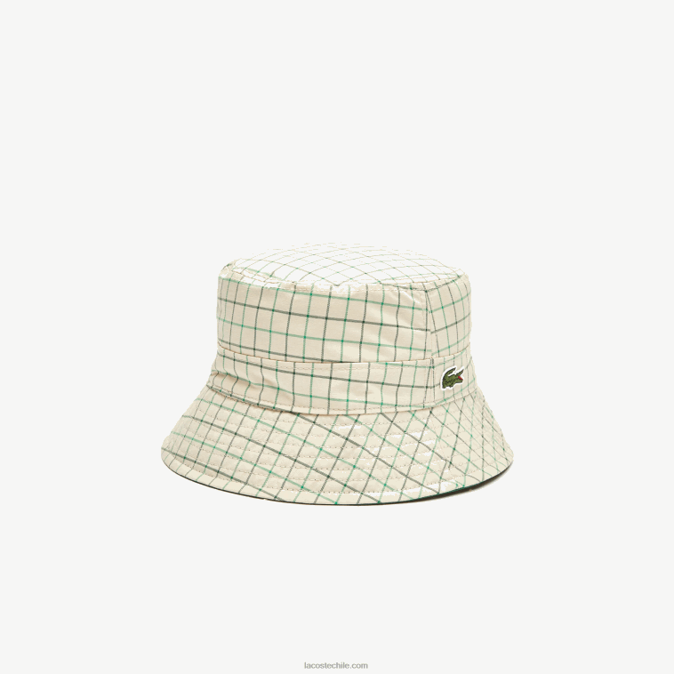 mujer Lacoste epp verde beige Cubo reversible macizo o de cheques heritage N6XZ22929