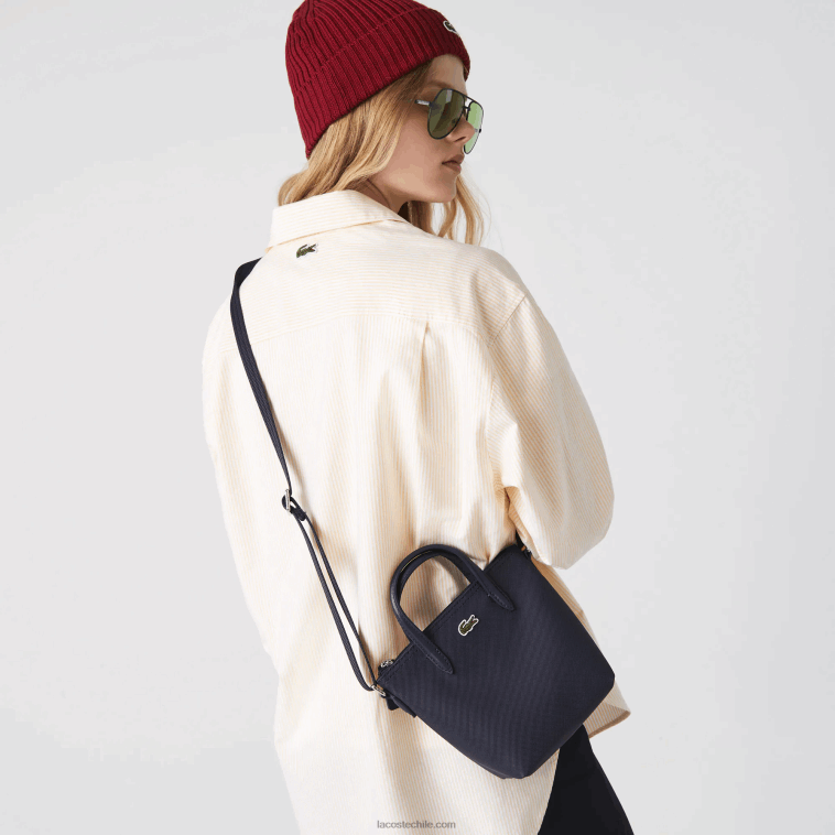 mujer Lacoste eclipse 141 l.12.12 concept bolso tote mini de lona revestida de petit piqué con cremallera N6XZ22819 mujer Lacoste eclipse 141 l.12.12 concept bolso tote mini de lona revestida de petit piqué con cremallera N6XZ22819