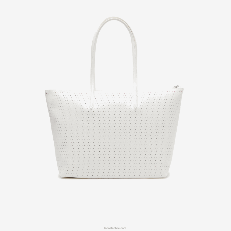 mujer Lacoste farina a56 l.12.12 bolso perforado grande N6XZ22761