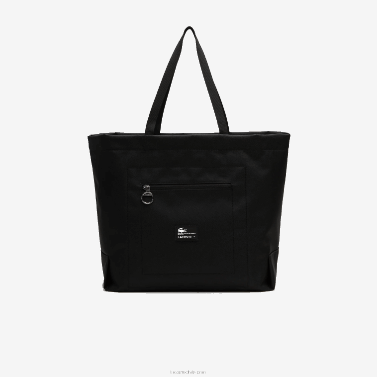 mujer Lacoste parche negro l51 tote oversize con logo en contraste N6XZ21947 mujer Lacoste parche negro l51 tote oversize con logo en contraste N6XZ21947