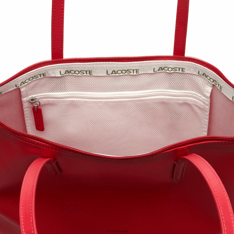 mujer Lacoste rosa virtual 185 bolso shopper l.12.12 concept con cremallera vertical N6XZ22836
