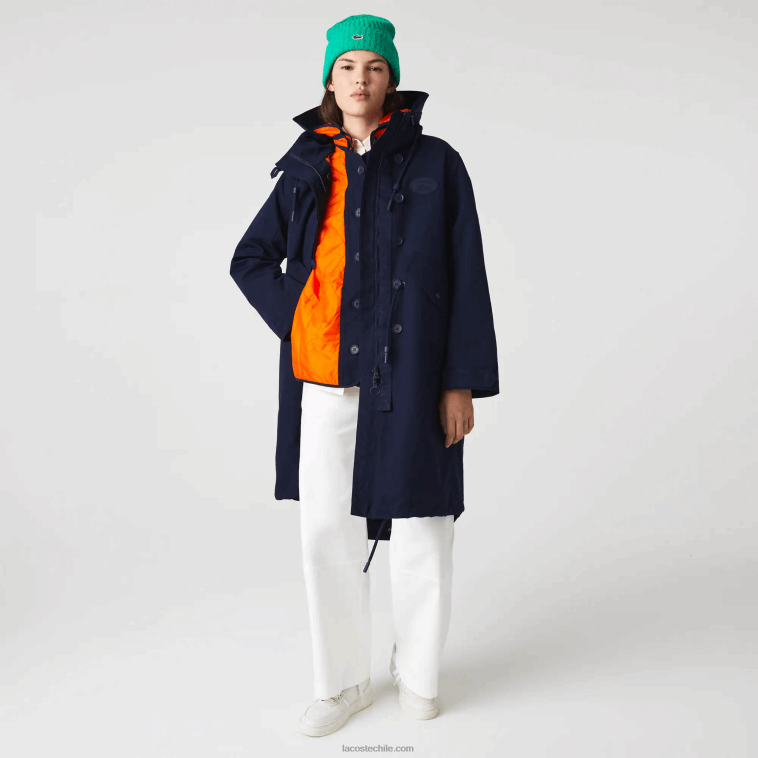 mujer Lacoste azul marino naranja pf1 parka 3 en 1 repelente al agua N6XZ22629 mujer Lacoste azul marino naranja pf1 parka 3 en 1 repelente al agua N6XZ22629