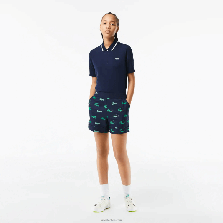 mujer Lacoste azul marino 166 bermudas ligeras de golf estampadas N6XZ22447 mujer Lacoste azul marino 166 bermudas ligeras de golf estampadas N6XZ22447