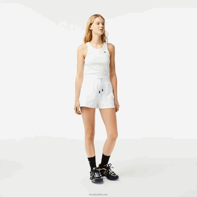 mujer Lacoste blanco 001 pantalones cortos lisos N6XZ22445 mujer Lacoste blanco 001 pantalones cortos lisos N6XZ22445