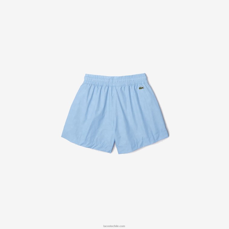 mujer Lacoste hbp azul bermudas con monograma estampado N6XZ22458