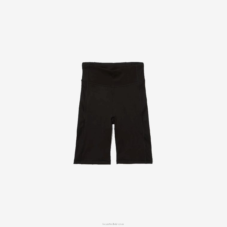 mujer Lacoste negro 8vm pantalones cortos de bicicleta deportiva N6XZ22654