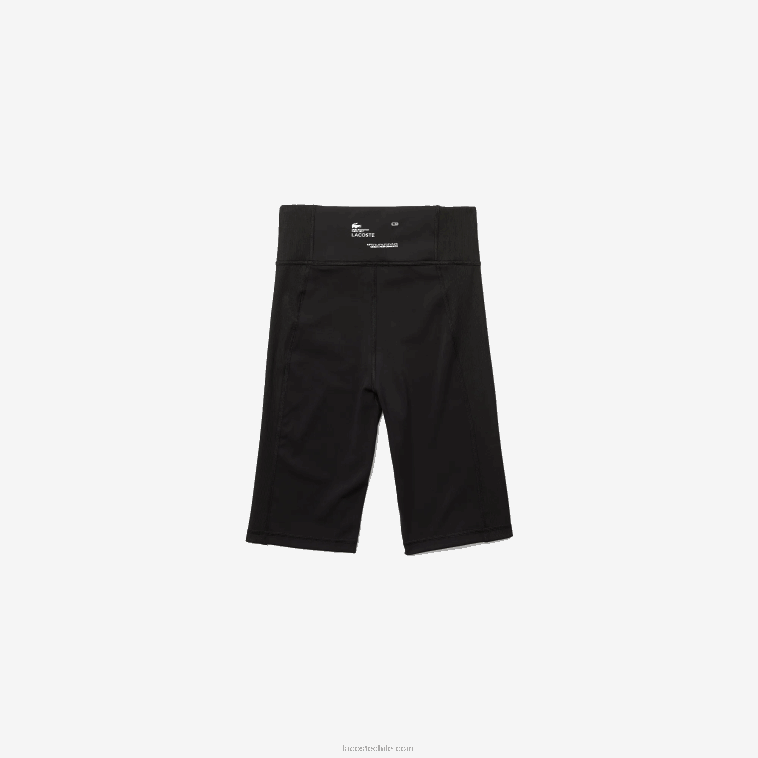 mujer Lacoste negro 8vm pantalones cortos de bicicleta deportiva N6XZ22654
