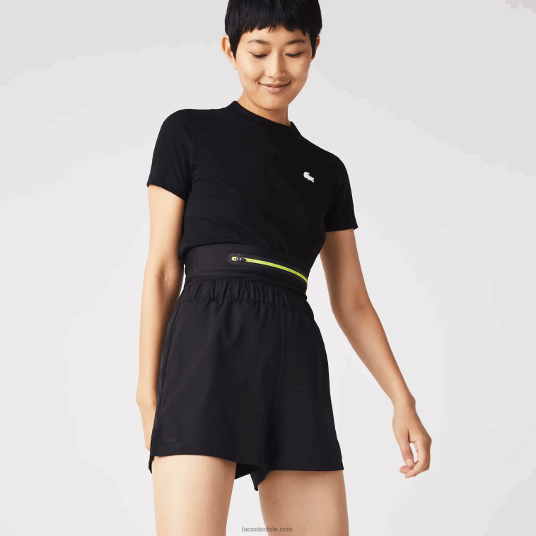 mujer Lacoste negro c31 shorts deportivos con cinturón removible N6XZ22644 mujer Lacoste negro c31 shorts deportivos con cinturón removible N6XZ22644