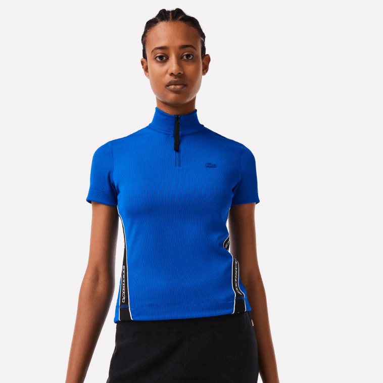 mujer Lacoste azul k1q polo con cremallera en el cuello y bandas en contraste N6XZ22477 mujer Lacoste azul k1q polo con cremallera en el cuello y bandas en contraste N6XZ22477