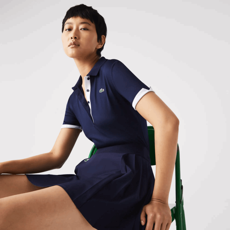 mujer Lacoste azul marino blanco 525 Polo de golf elástico deportivo transpirable N6XZ22487 mujer Lacoste azul marino blanco 525 Polo de golf elástico deportivo transpirable N6XZ22487