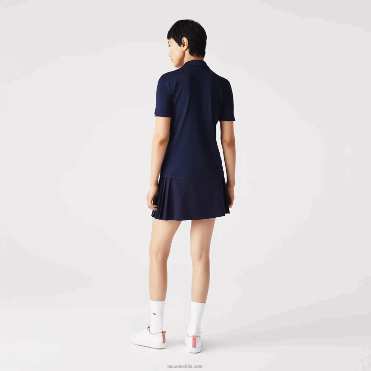 mujer Lacoste azul marino blanco 525 Polo de golf elástico deportivo transpirable N6XZ22487