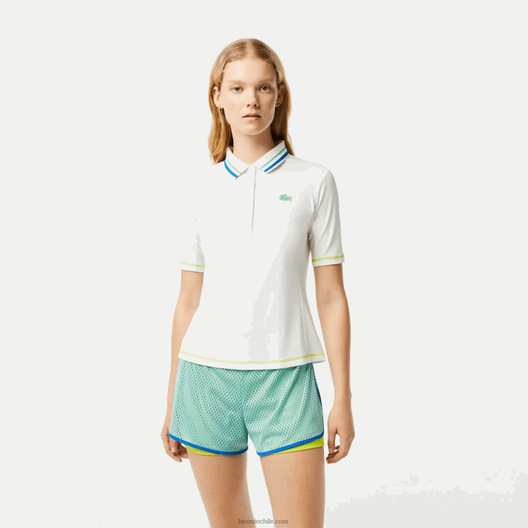 mujer Lacoste blanco 70v Polo piqué ultra-dry de tenis N6XZ22366