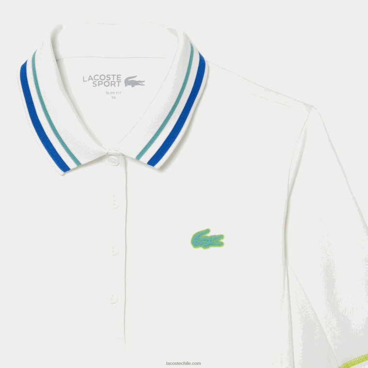 mujer Lacoste blanco 70v Polo piqué ultra-dry de tenis N6XZ22366