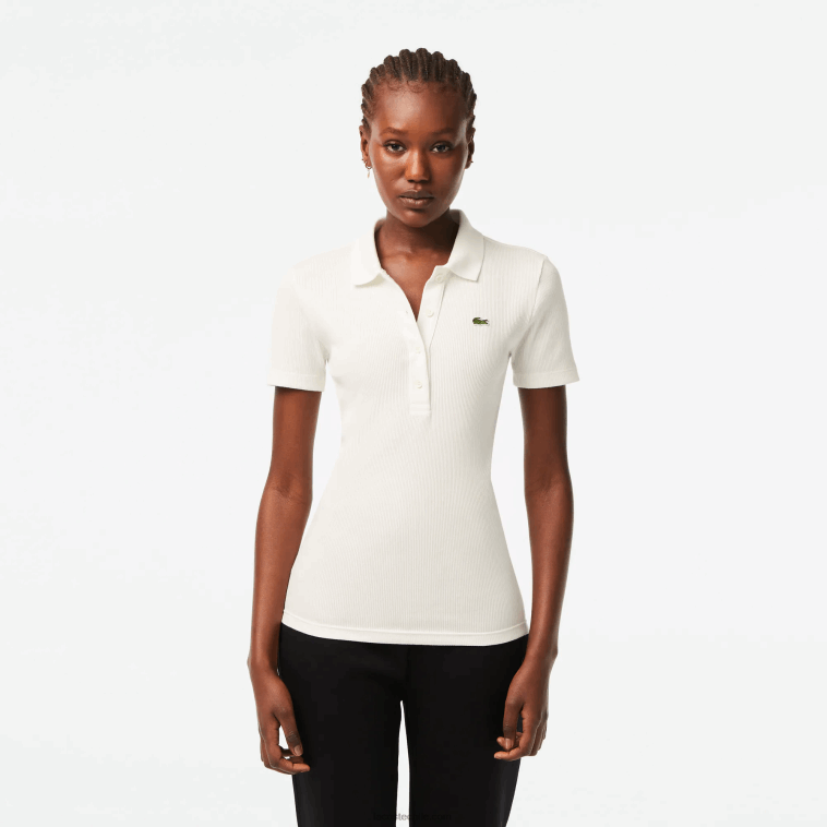 mujer Lacoste blanco 70v polo de algodón orgánico N6XZ22375 mujer Lacoste blanco 70v polo de algodón orgánico N6XZ22375