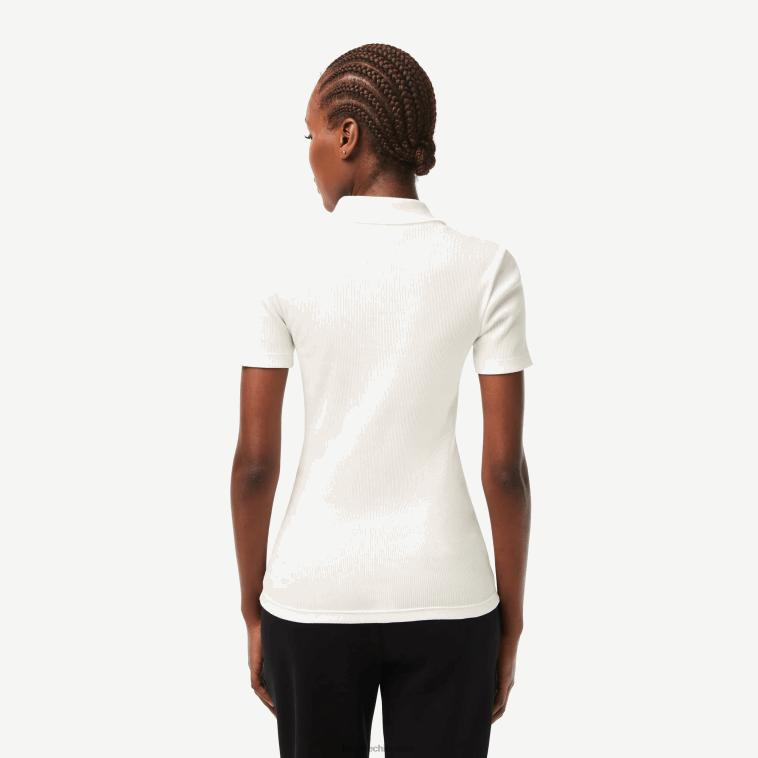 mujer Lacoste blanco 70v polo de algodón orgánico N6XZ22375
