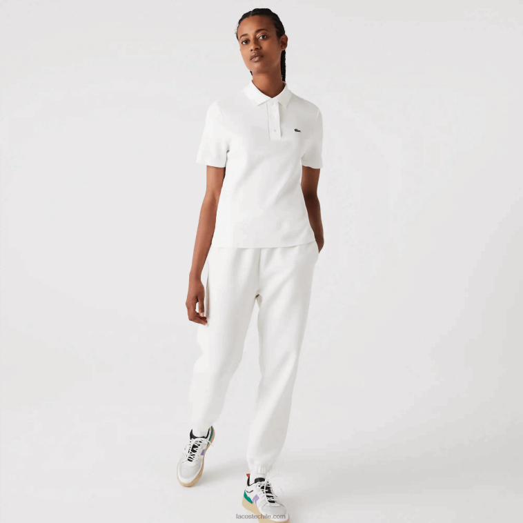 mujer Lacoste blanco 70v polo regular fit de algodón orgánico a rayas N6XZ22503