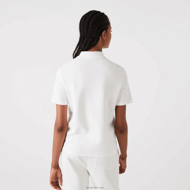mujer Lacoste blanco 70v polo regular fit de algodón orgánico a rayas N6XZ22503