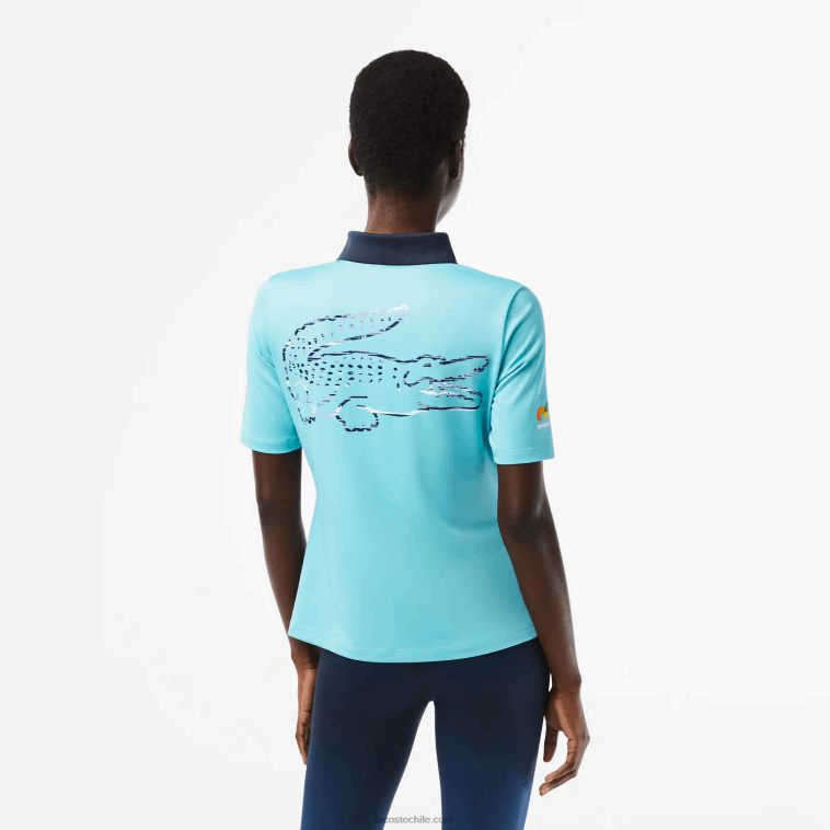 mujer Lacoste menta bvg polo sport miami edición abierta N6XZ22372
