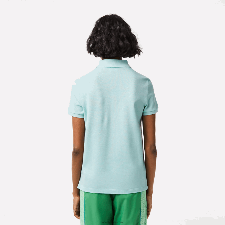 mujer Lacoste menta lgf Polo de petit piqué de algodón suave de corte regular N6XZ22362