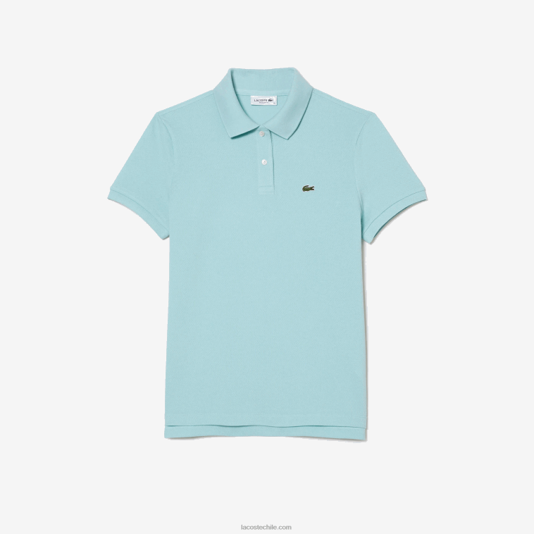 mujer Lacoste menta lgf Polo de petit piqué de algodón suave de corte regular N6XZ22362