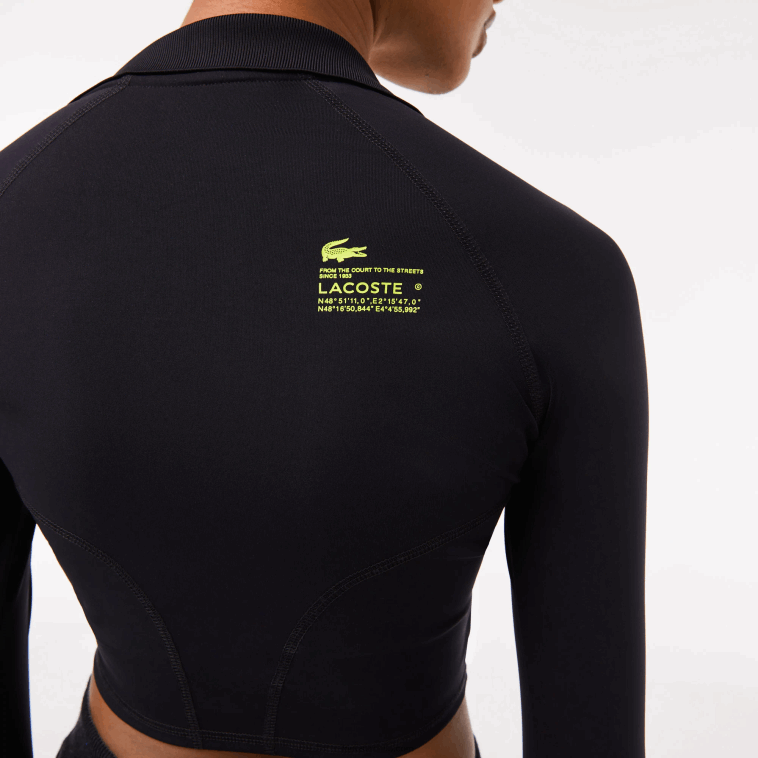 mujer Lacoste negro 031 polo corto de manga larga N6XZ22483