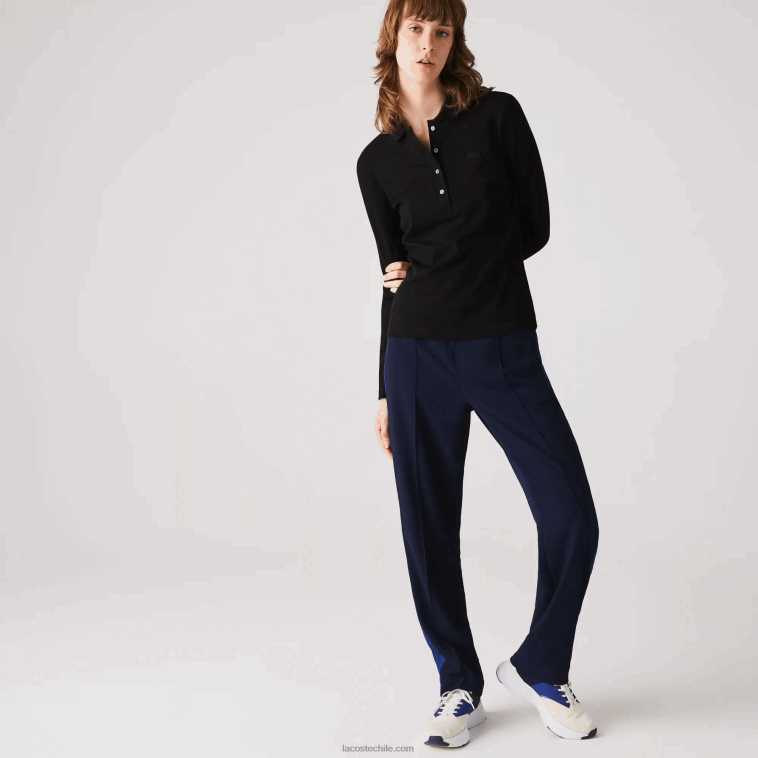 mujer Lacoste negro 031 polo slim fit de piqué elástico N6XZ22478