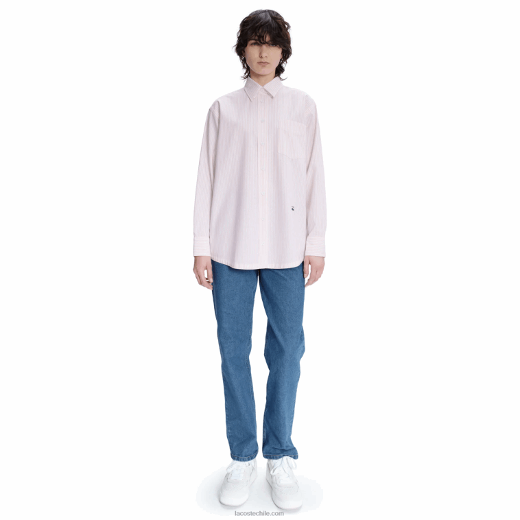 mujerblanco rosa m5u lacoste x a.p.c. camisa a rayas de algodón N6XZ22660 mujerblanco rosa m5u lacoste x a.p.c. camisa a rayas de algodón N6XZ22660