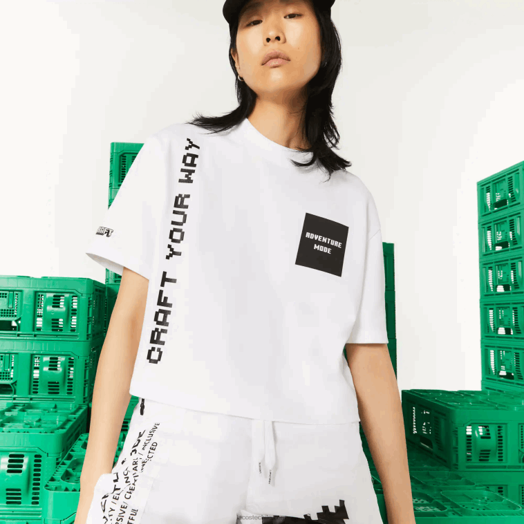 mujer Lacoste blanco 001 camiseta corta de algodón orgánico live x minecraft N6XZ22605 mujer Lacoste blanco 001 camiseta corta de algodón orgánico live x minecraft N6XZ22605