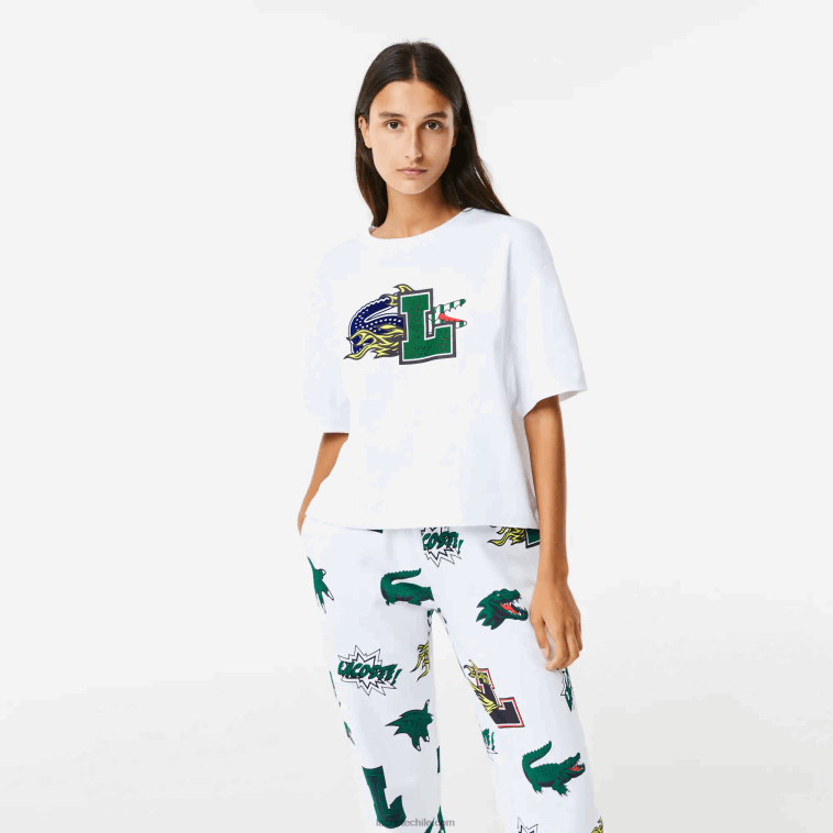 mujer Lacoste blanco 001 camiseta oversize de algodón orgánico N6XZ22567 mujer Lacoste blanco 001 camiseta oversize de algodón orgánico N6XZ22567