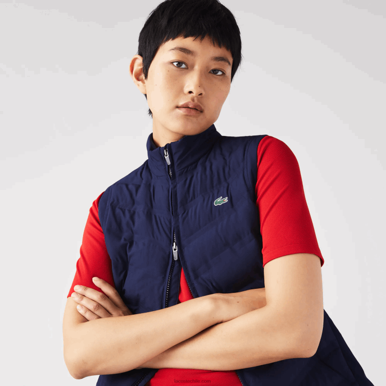 mujer Lacoste azul marino 423 chaleco deportivo de golf acolchado N6XZ22630 mujer Lacoste azul marino 423 chaleco deportivo de golf acolchado N6XZ22630
