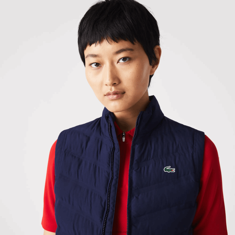 mujer Lacoste azul marino 423 chaleco deportivo de golf acolchado N6XZ22630