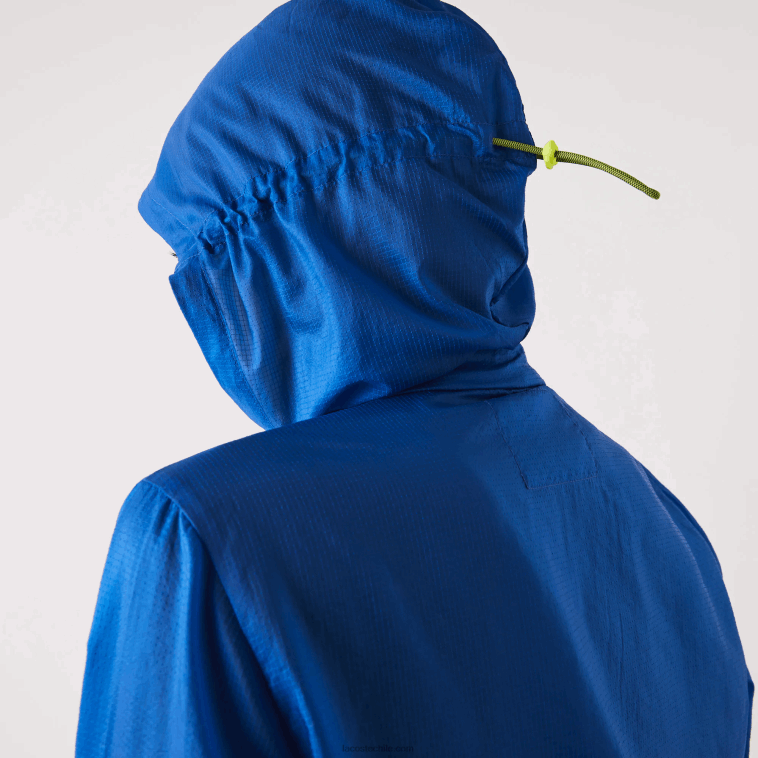 mujer Lacoste azul k1q chamarra deportiva repelente al agua plegable N6XZ22618