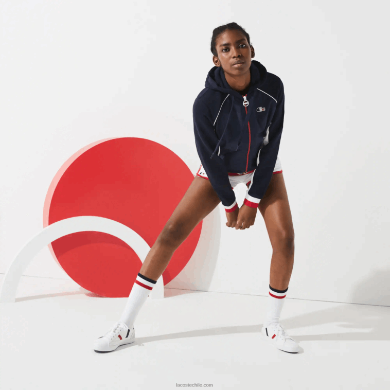mujer Lacoste azul marino blanco rojo ley Sport French Sporting Spirit Edition chaqueta polar con cremallera N6XZ22610 mujer Lacoste azul marino blanco rojo ley Sport French Sporting Spirit Edition chaqueta polar con cremallera N6XZ22610