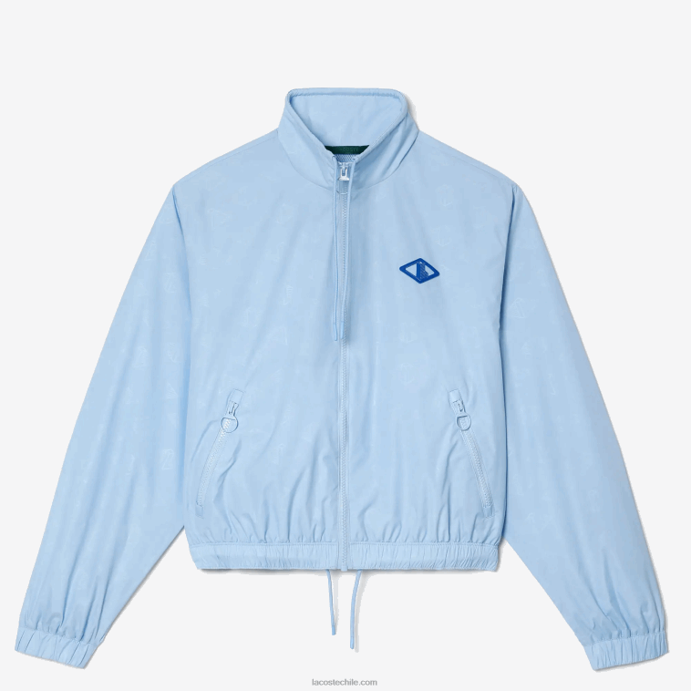 mujer Lacoste hbp azul chamarra deportiva con monograma estampado N6XZ22440
