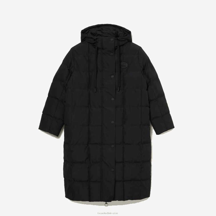 mujer Lacoste negro 031 chaqueta larga reversible repelente al agua N6XZ22613