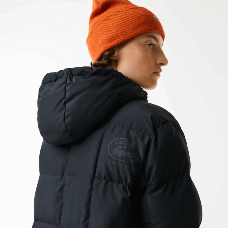 mujer Lacoste negro 031 chaqueta larga reversible repelente al agua N6XZ22613